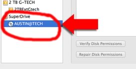 Select the DVD in your super drive